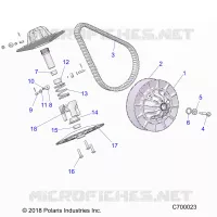 DRIVE TRAIN, SECONDARY CLUTCH