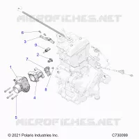 ENGINE, THROTTLE BODY AND FUEL RAIL