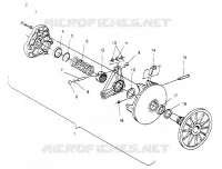 DRIVE CLUTCH ASSEMBLY 600 XCR 0951676 (4929132913B014)