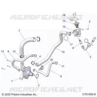 ENGINE, WATERPUMP AND BYPASS