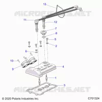 ENGINE, THROTTLE BODY AND VALVE COVER