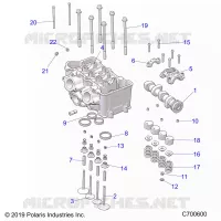 ENGINE, CYLINDER HEAD AND VALVES