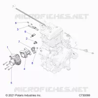 ENGINE, THROTTLE BODY AND FUEL RAIL