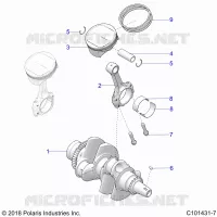 ENGINE, CRANKSHAFT AND PISTON