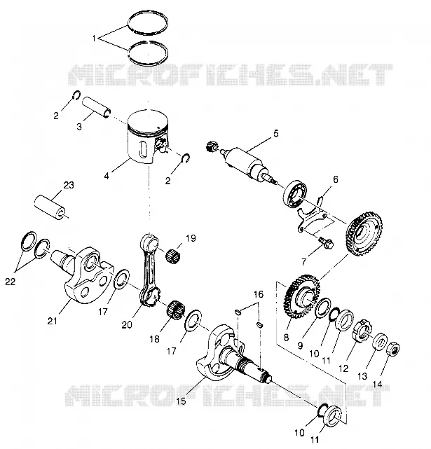 PISTON   CRANKSHAFT 6X6 400L, U.S. W958740, SWEDISH S958740 AND NORWEGIAN (4930273027D011)