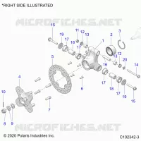 REAR SUSPENSION HUB, CARRIER AND BRAKE DISC