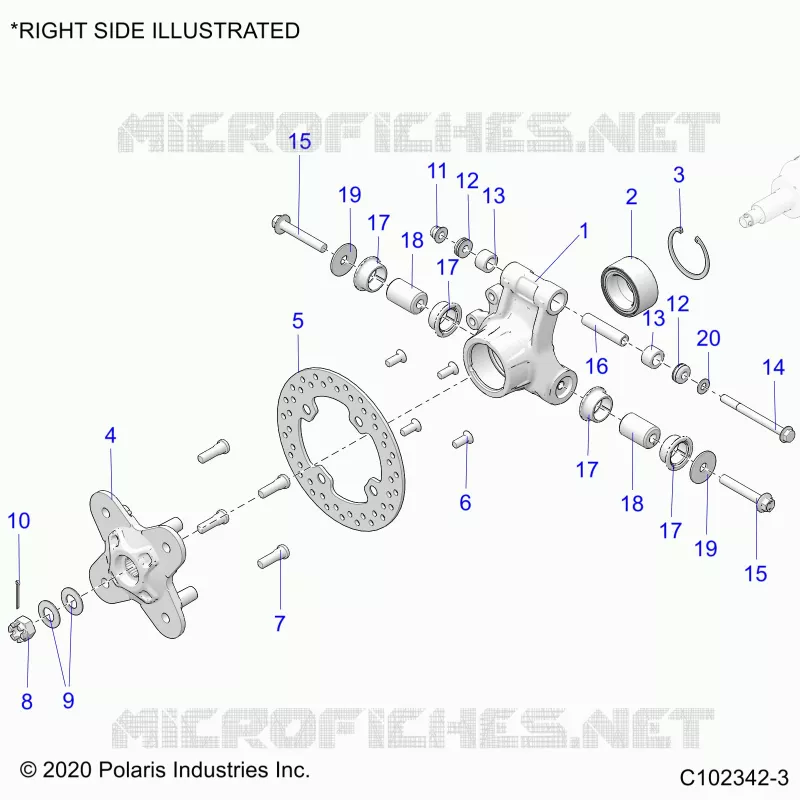 REAR SUSPENSION HUB, CARRIER AND BRAKE DISC