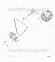 ENGINE, ENGINE, ALTERNATOR, FAN AND BELT